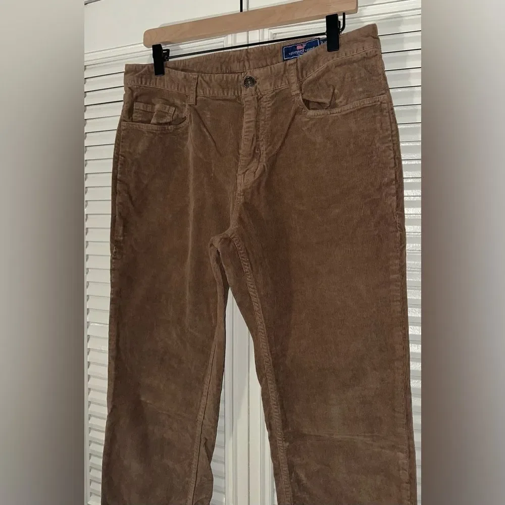Vineyard Vines Men’s Brown Corduroy 5 Pocket Pant Size 32‎
